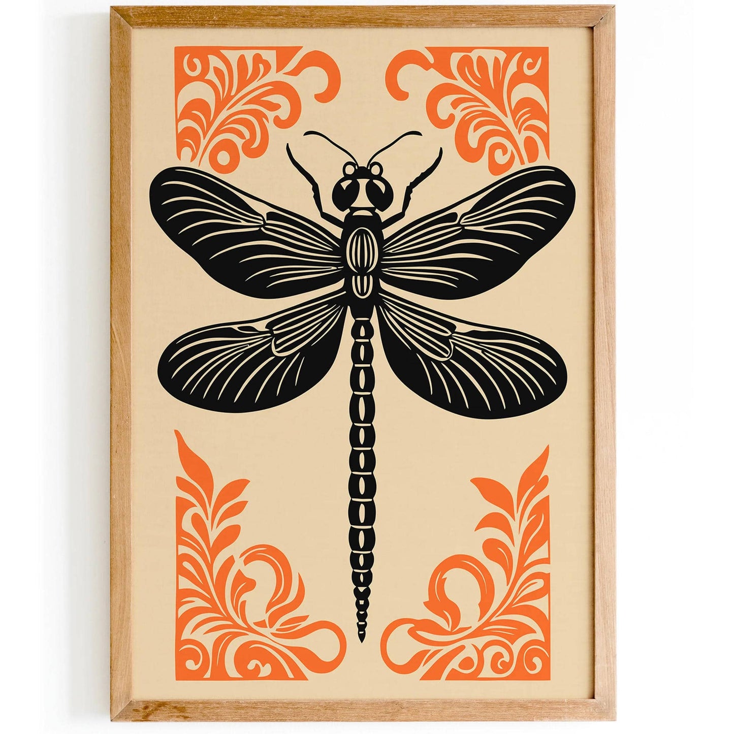 Dragonfly Art Farmhouse Wall Art Print Decor