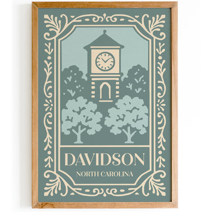 Davidson North Carolina Travel Poster