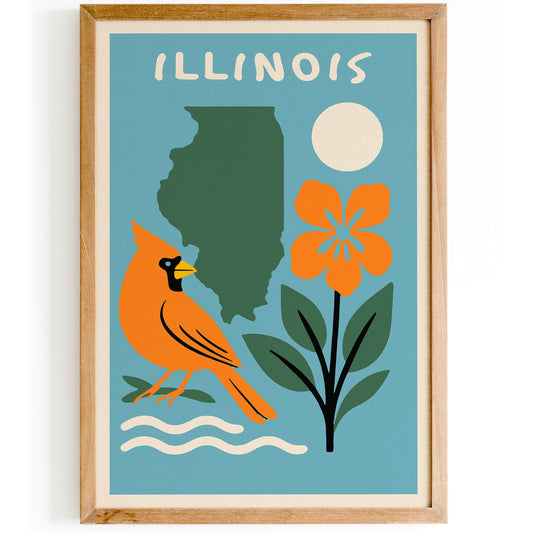 Illinois Travel Poster