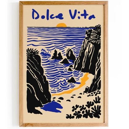 Dolce Vita Italian Style Landscape Poster