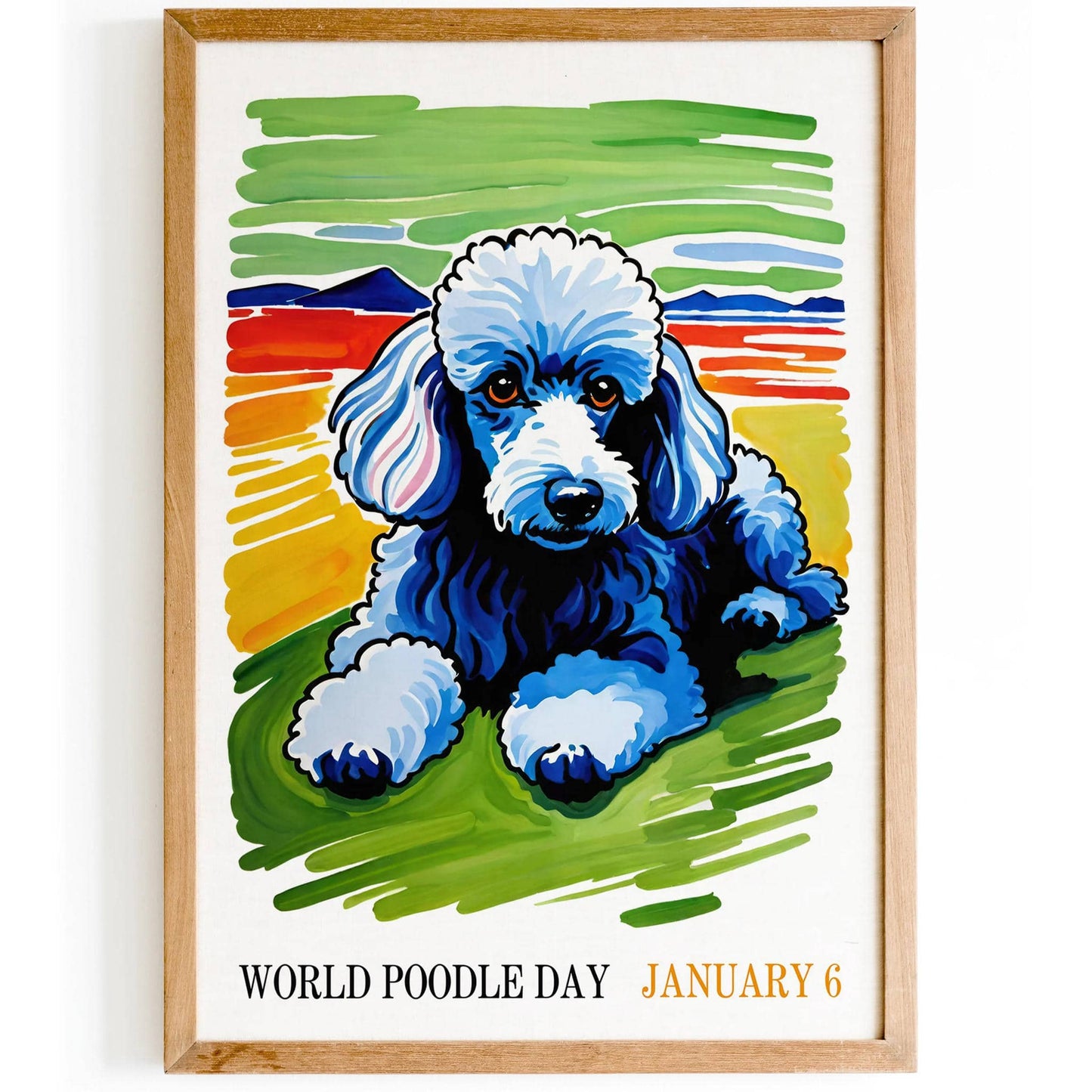 World Poodle Day Watercolor Poster