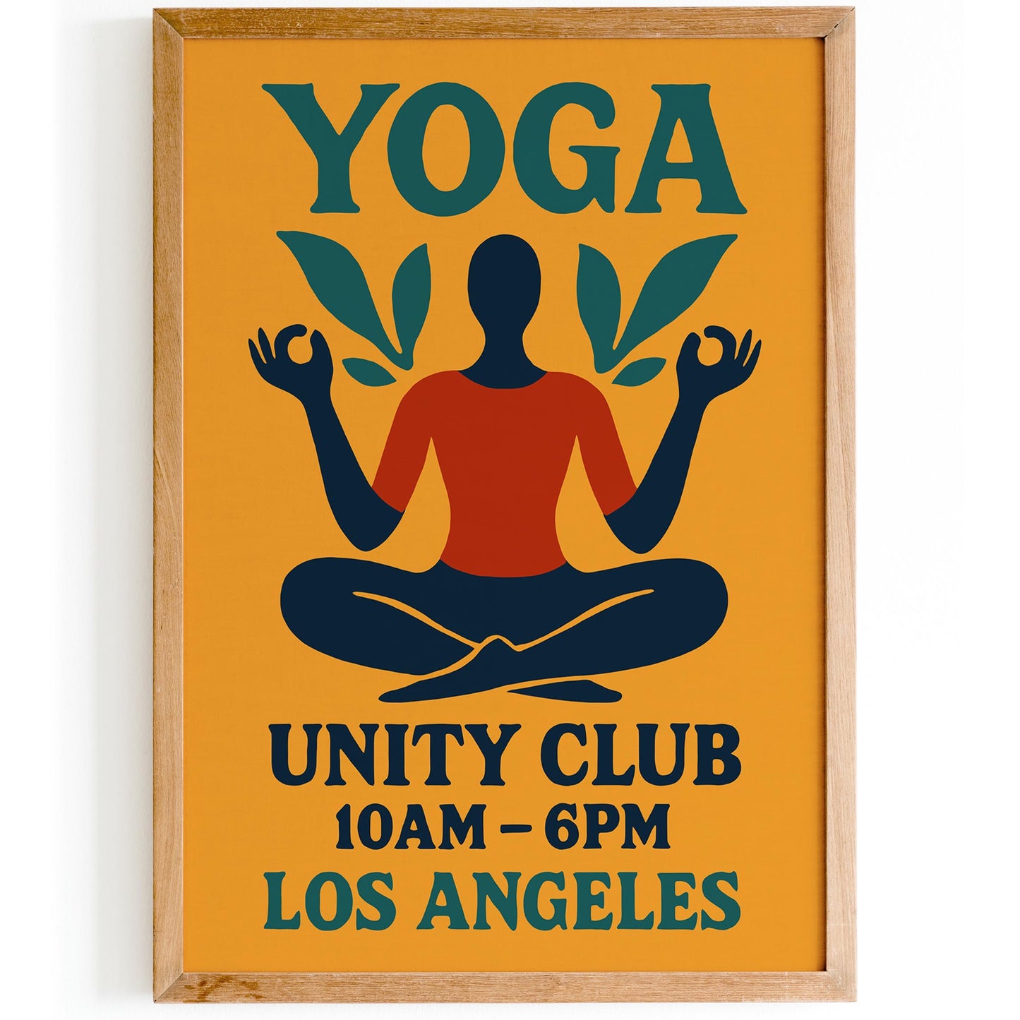 Retro Yoga Club Poster