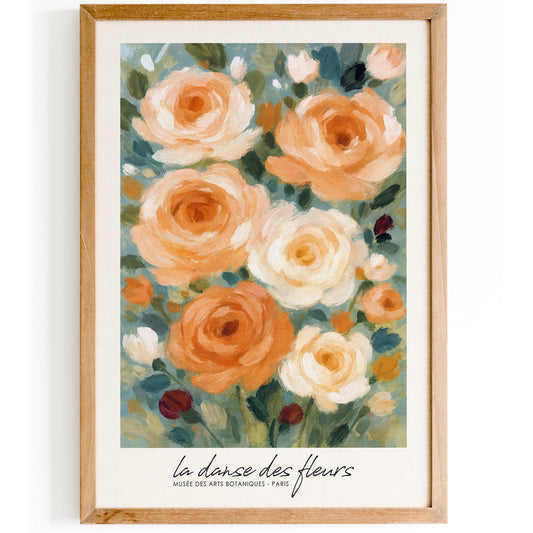 La Danse Des Fleurs Poster - French Botanical Wall Art