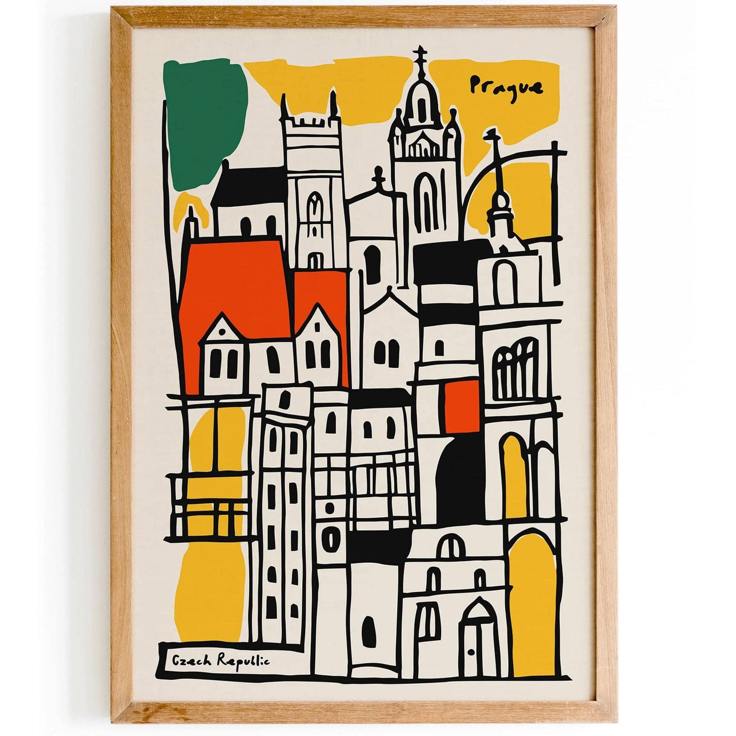 Prague Czech Republic Architecture Poster