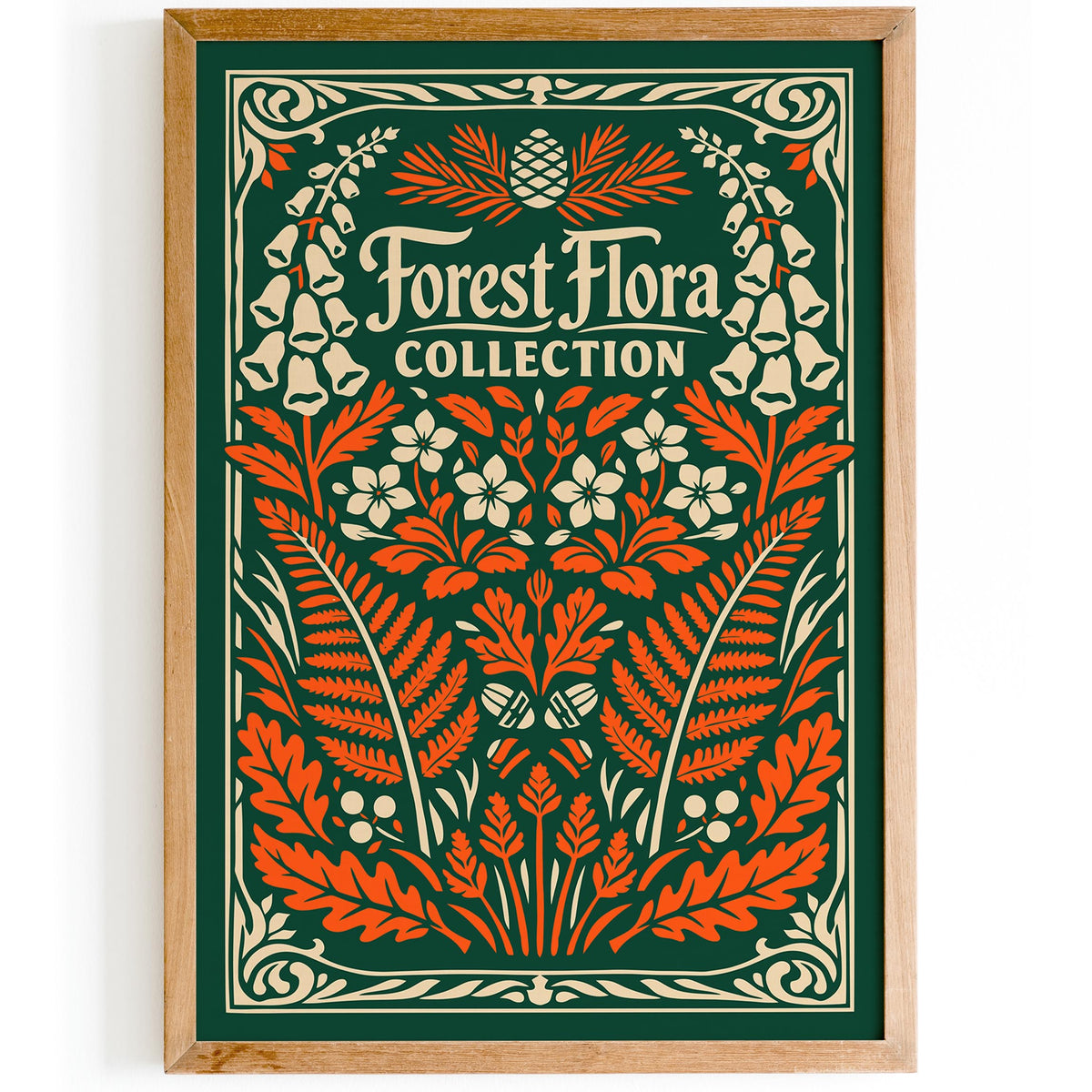 Vintage Forest Flora Botanical Art Poster