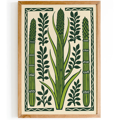 Minimalist Asparagus Vegetable Art Print