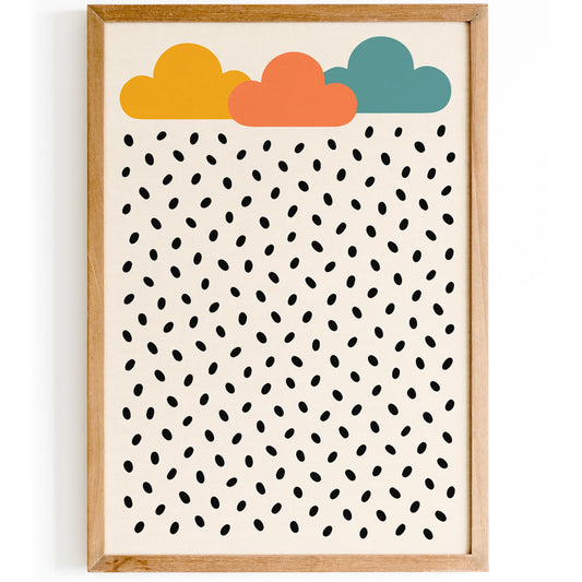 Abstract Rainy Day - Modern Wall Art Print