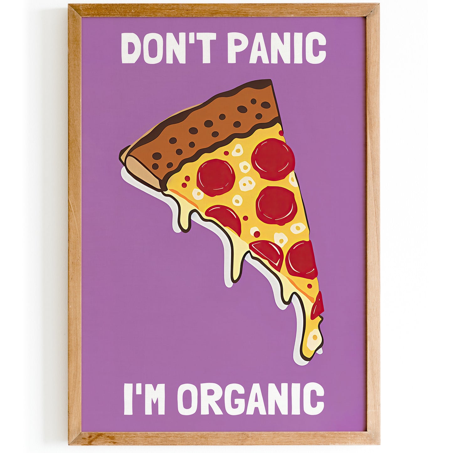 Pizza Slice Purple Pop Art Kitchen Wall Decor