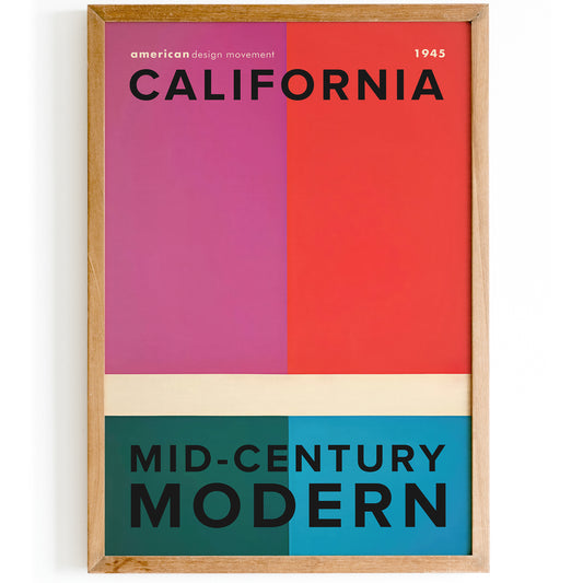 Mid Century Modern California Coloful Wall Art