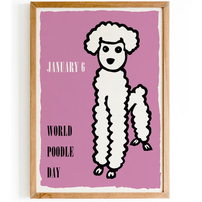 World Poodle Day Quirky Wall Art Print