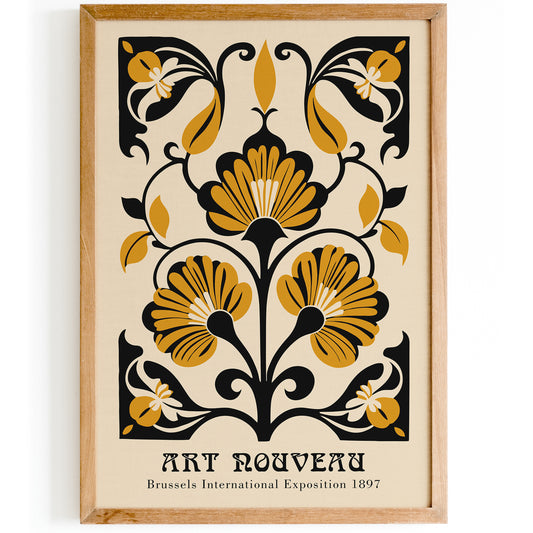 Floral Art Nouveau Art Print