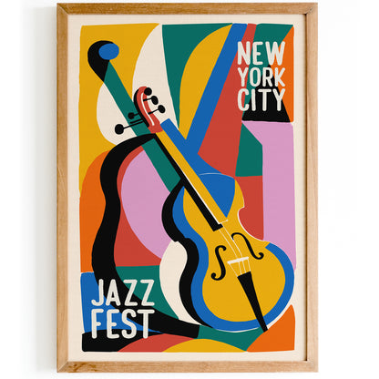 NYC Jazz Fest Colorful Poster