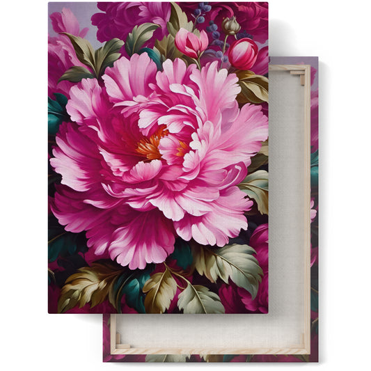 Luxurious Bloom: Baroque Flowers Canvas Art