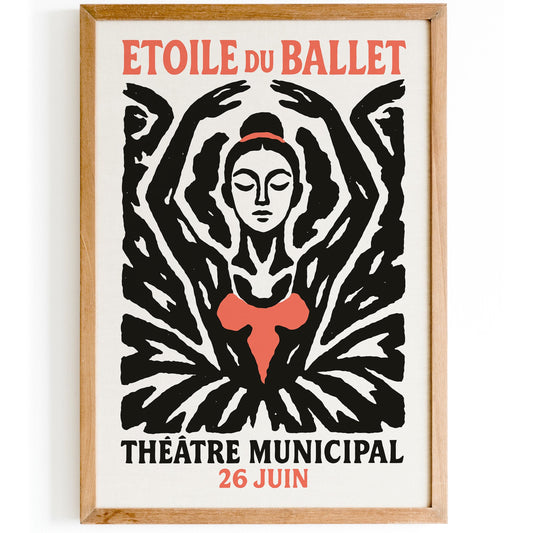Ballet Silhouette Poster Print