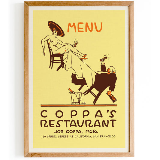 Coppa's Restaurant Vintage Wall Art