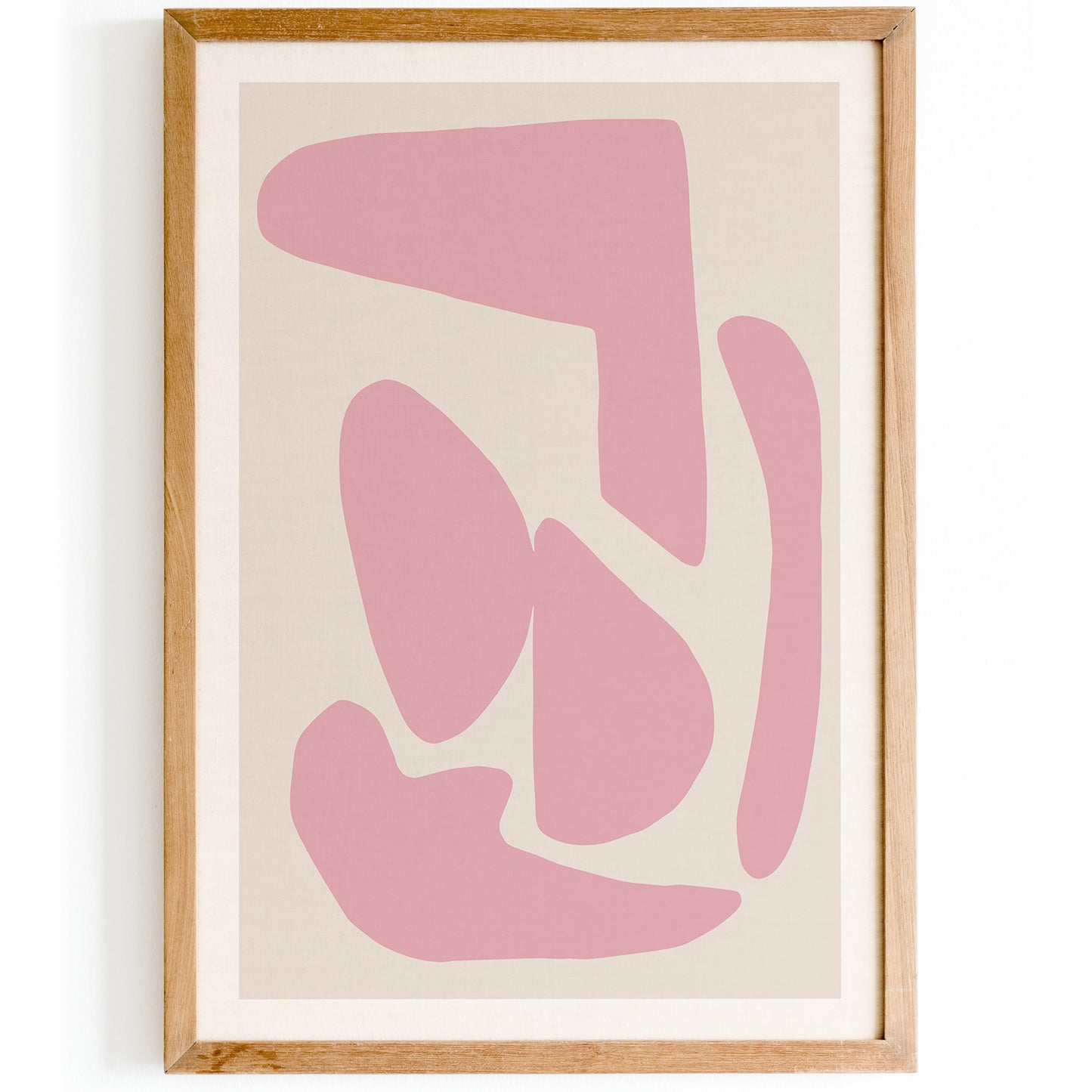 Modern Pink Minimalist Shapes Art Print