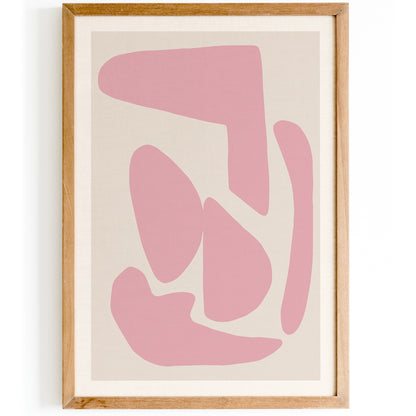 Modern Pink Minimalist Shapes Art Print