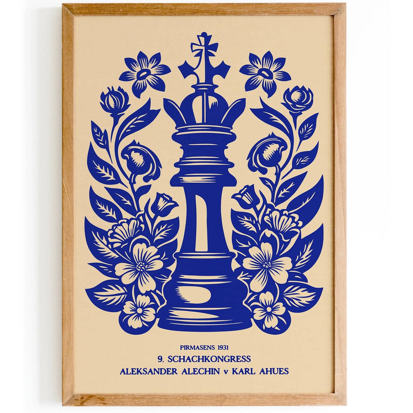 Blue Schachkongress Art Print