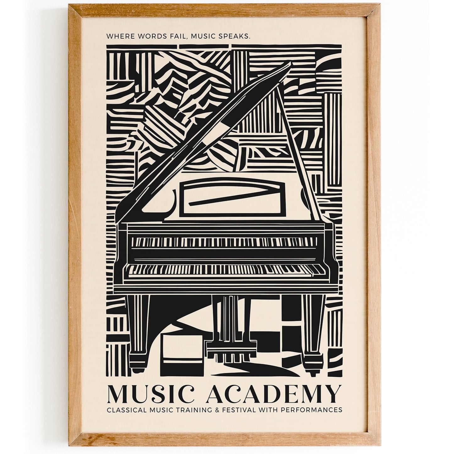 Music Academy Poster - Elegant Piano Wall Art