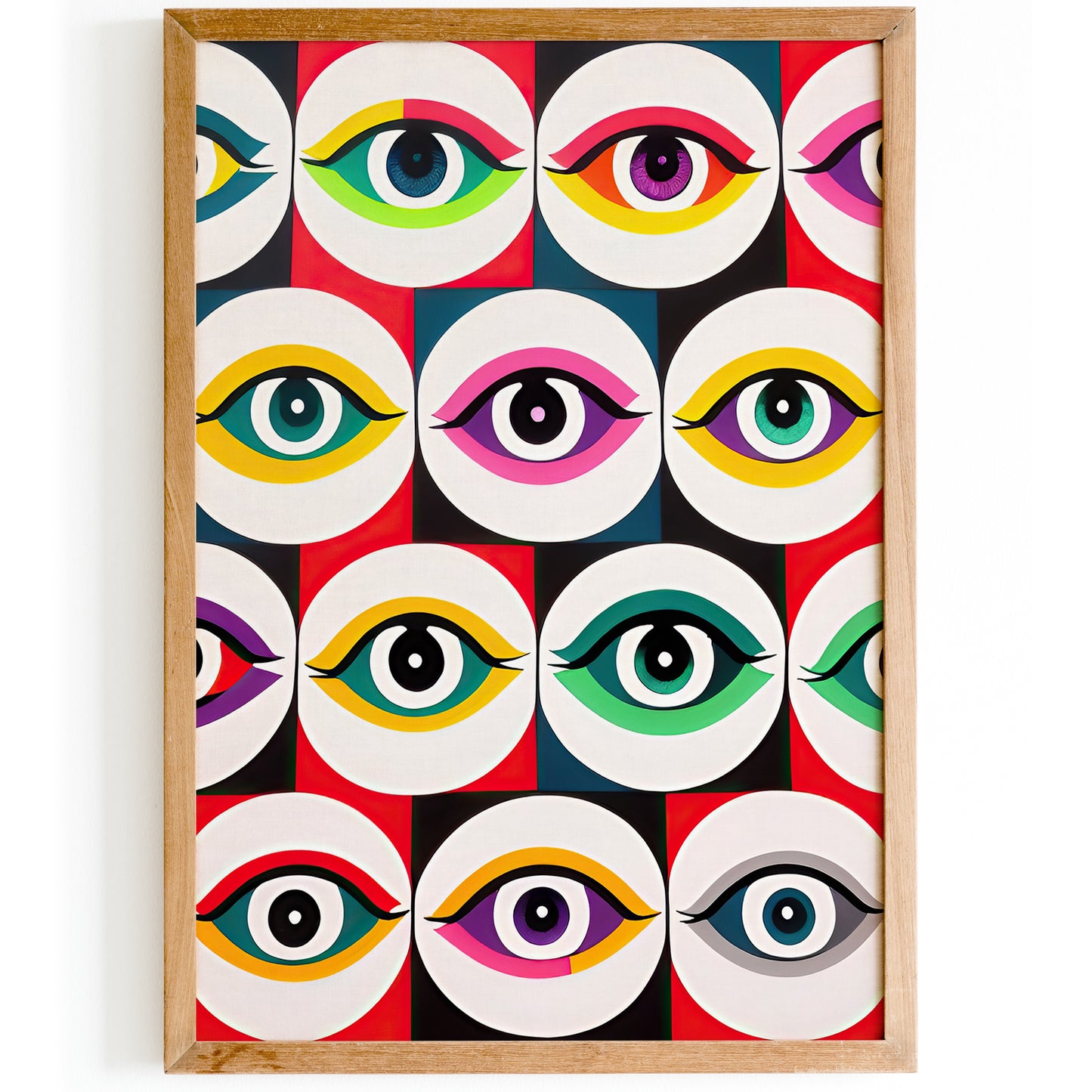 Pop-Art Eyes Collage Art Print