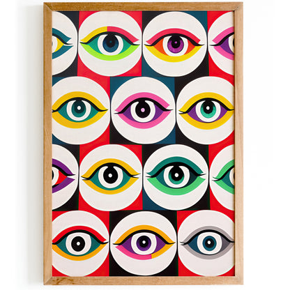 Pop-Art Eyes Collage Art Print