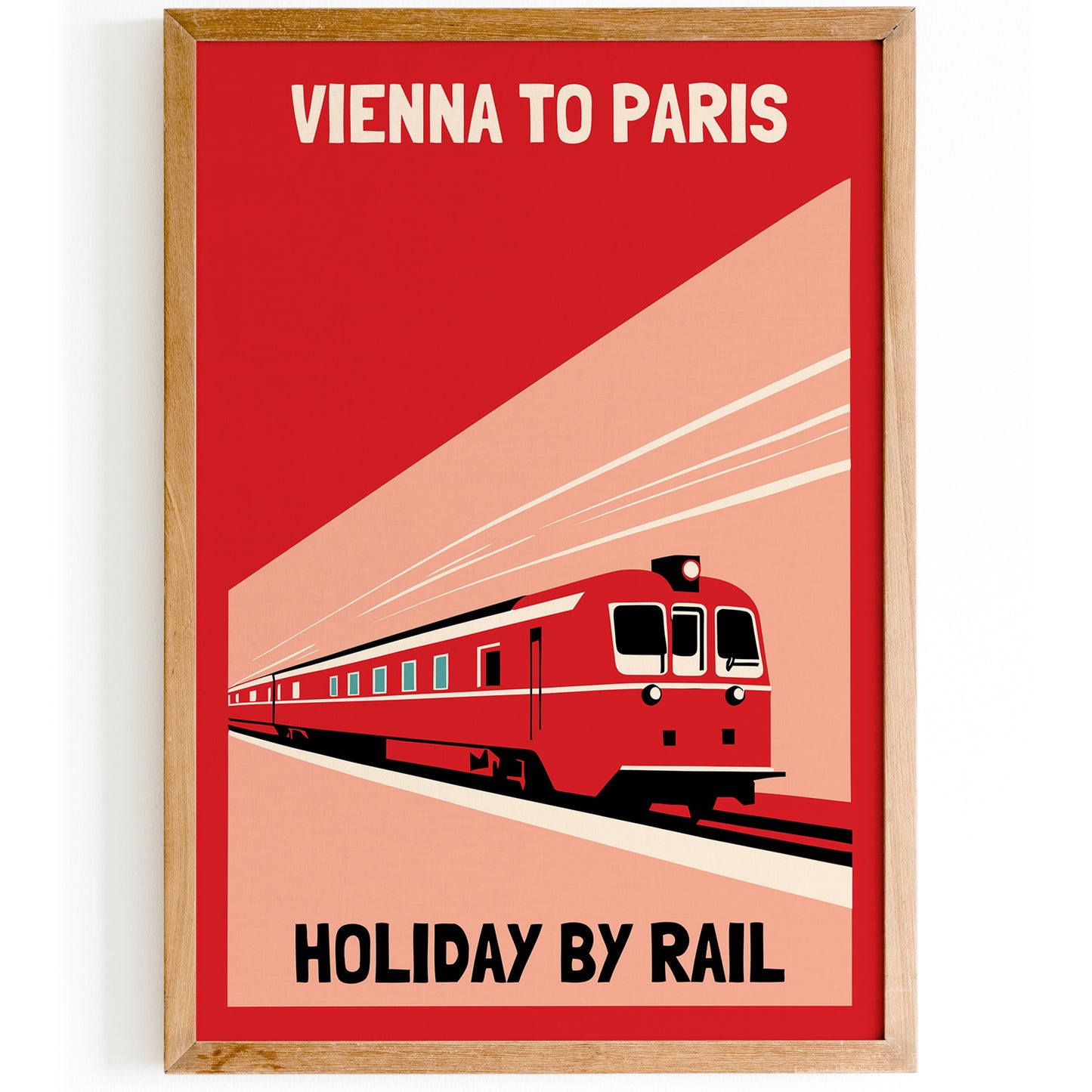 Vienna to Paris Vintage Railroad Poster