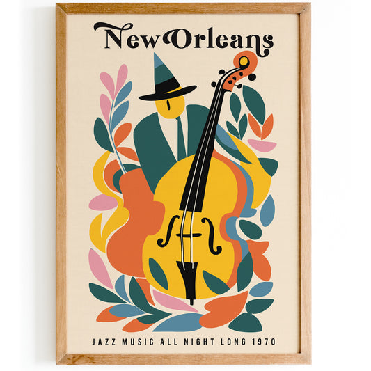 New Orleans Jazz Music All Night Long Art Print