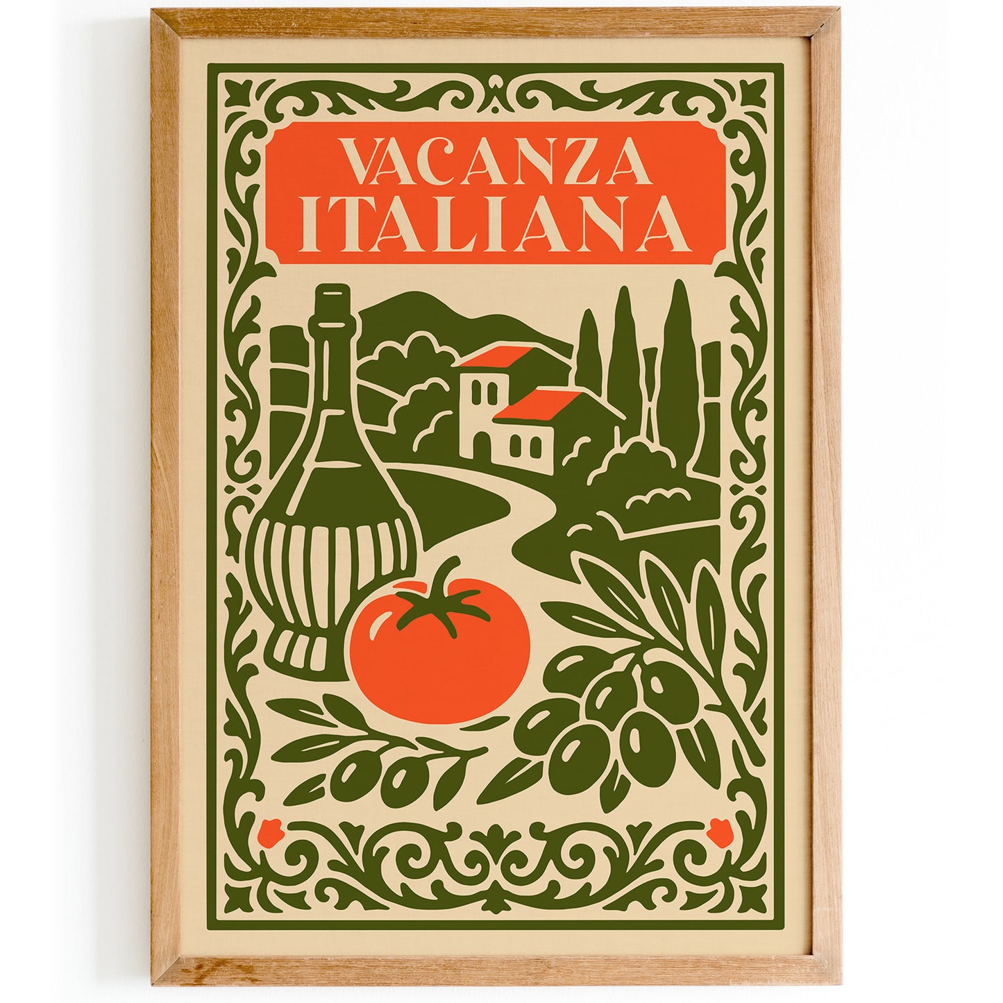 Italian Travel Poster – Vintage Rococo Wall Art