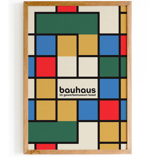 Retro Colorful Bauhaus Ausstellung Art Print