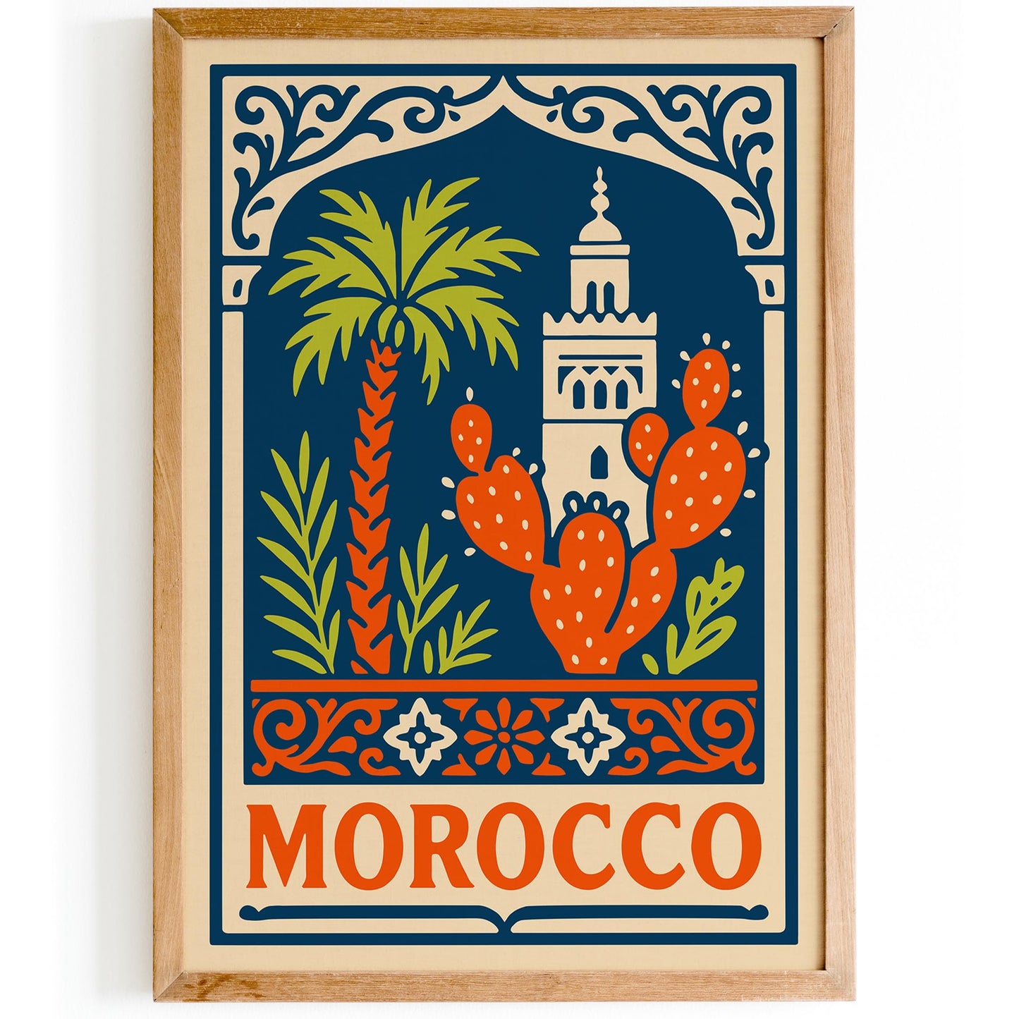 Morocco Cityscape Travel Poster