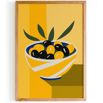 Italian Olives Yellow Wall Art Print