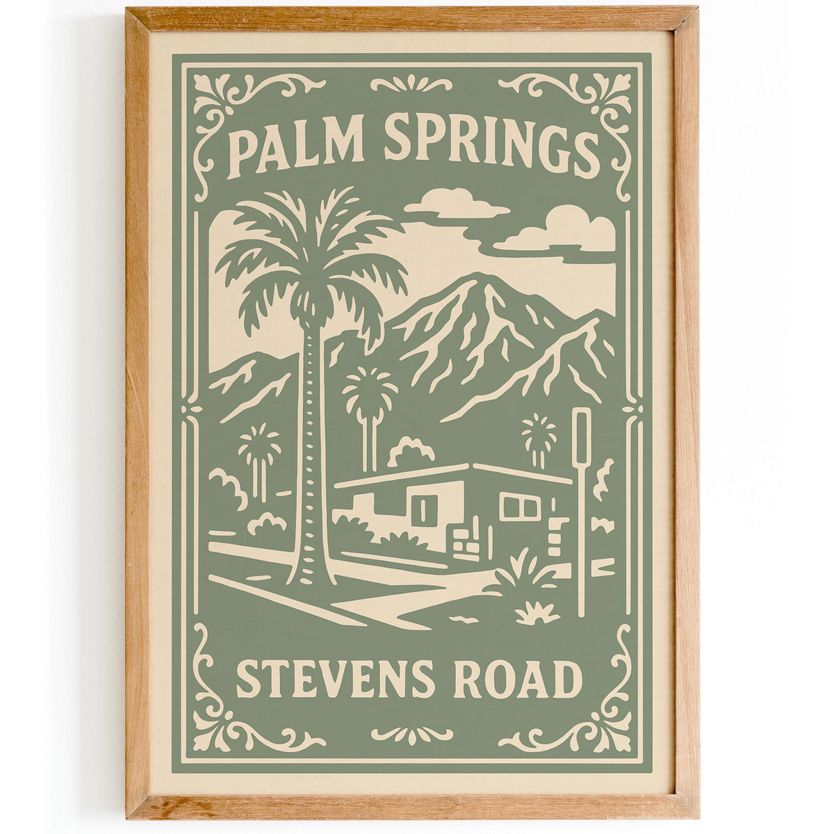 Palm Springs Steven Road California Cityscape Poster