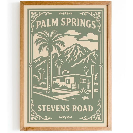 Palm Springs Steven Road California Cityscape Poster