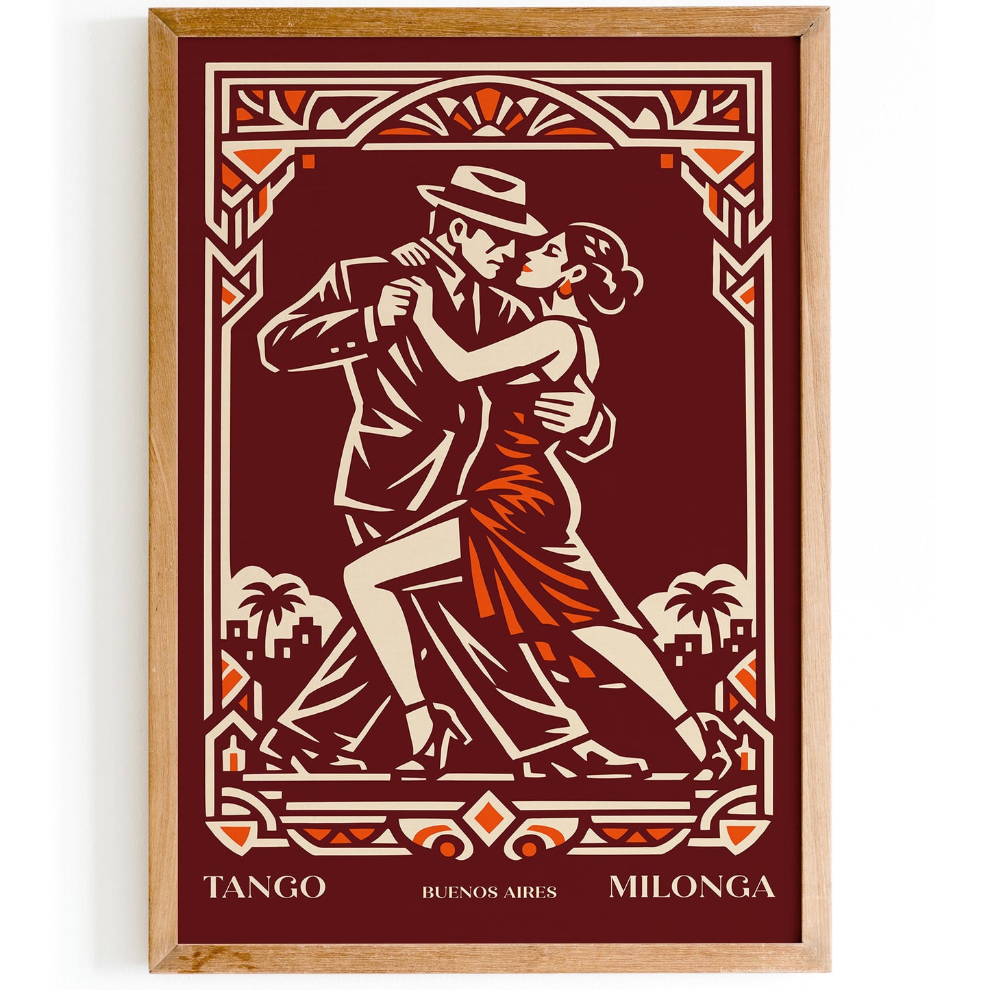 Buenos Aires Tango Milonga Poster – Argentine Dance Wall Art Print