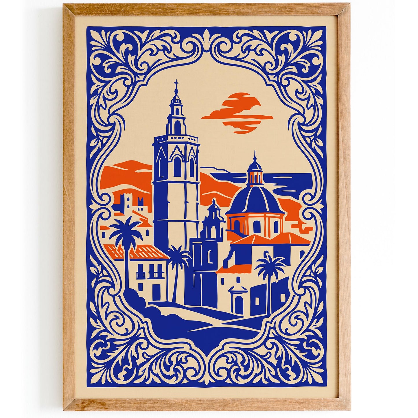 Valencia Travel Cityscape Poster