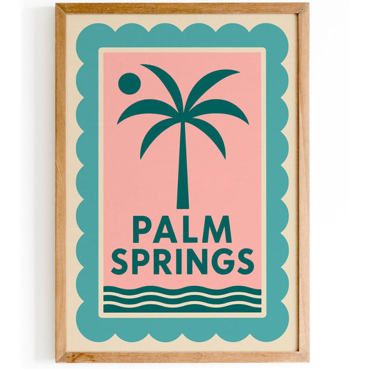 Palm Springs Poster - Retro California Desert Print