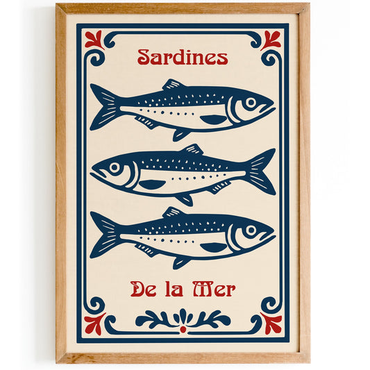 Sardines De la Met Poster - Nautical Art Print