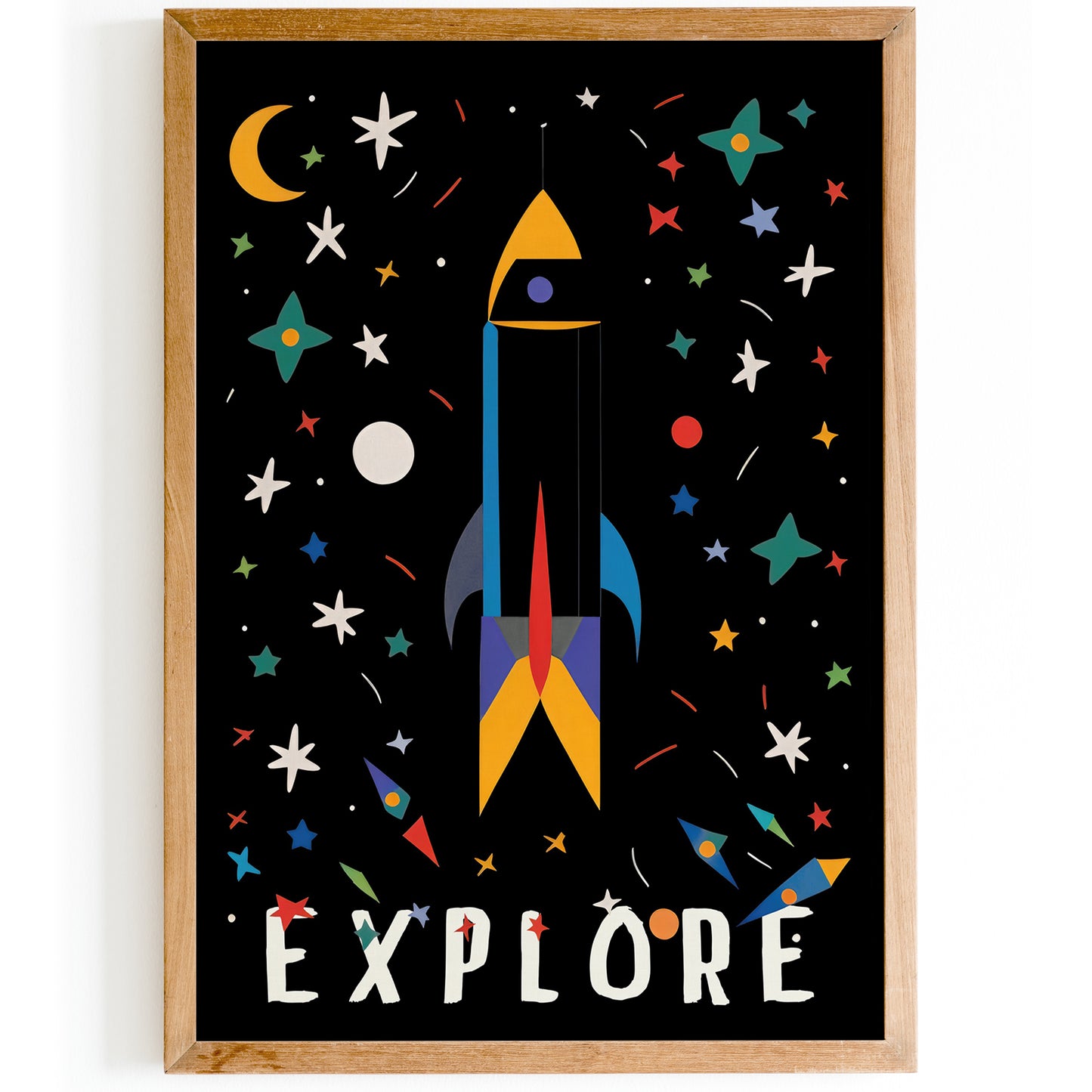 Explore Space Colorful Poster