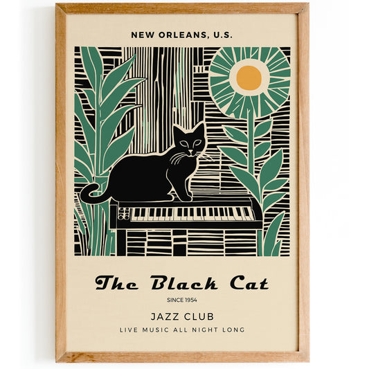 Black Cat Jazz Club Poster