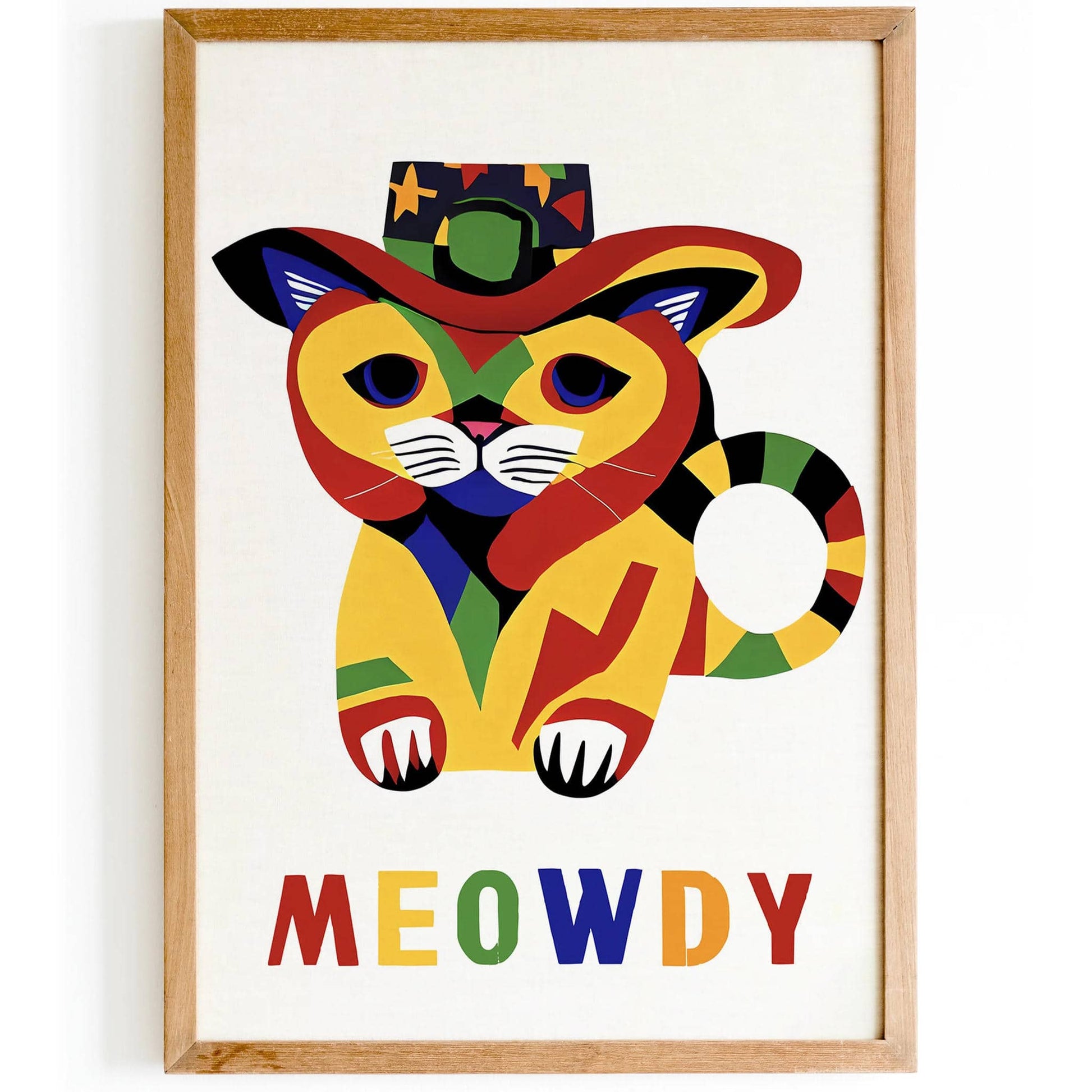 Meowdy - Cute Country Cat Poster - HypeSheriff