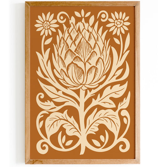 Artichoke Poster - Farmhouse Kitchen Wall Art