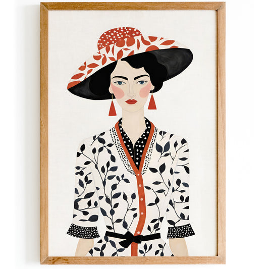 Woman Portrait Vintage Fashion Illustration