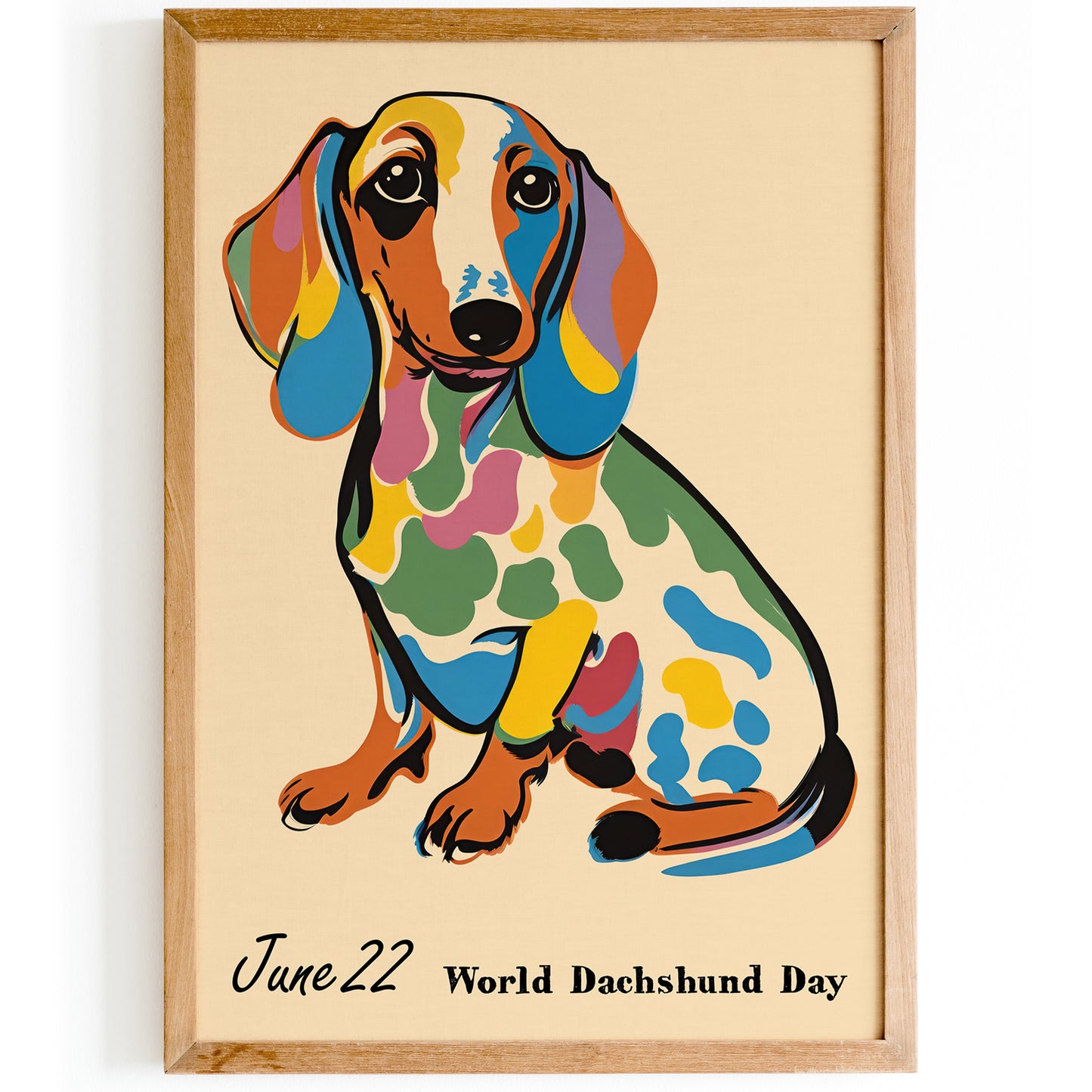 World Dachshund Day Colorful Poster