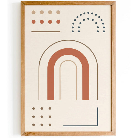 Modern Aesthetic Minimalist Art Print in Neutral Tones