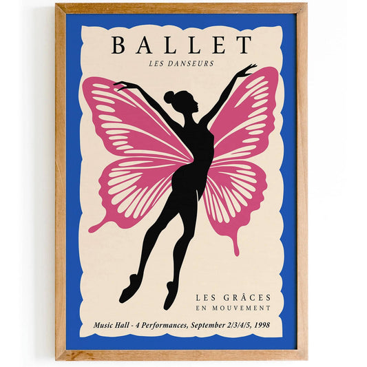 Ballet Butterfly Art Print 2025