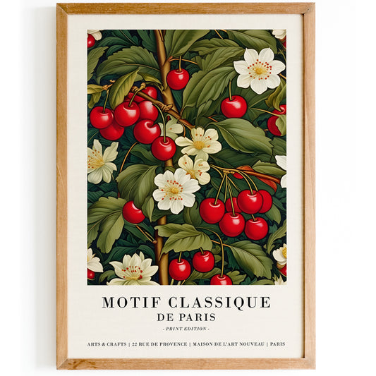 Motif Classique Cherry William Morris Poster