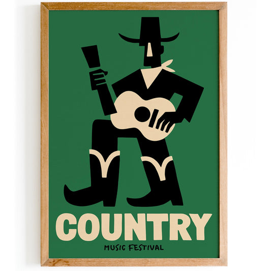 Country Music Festival Poster - Cowboy Wall Art