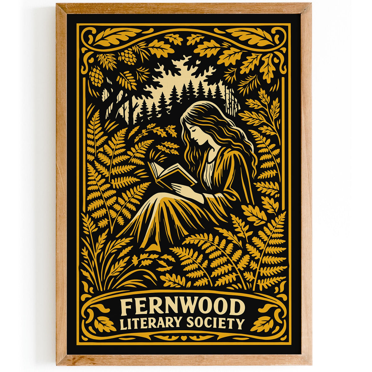 Literary Society Vintage Reading Club Art Poster