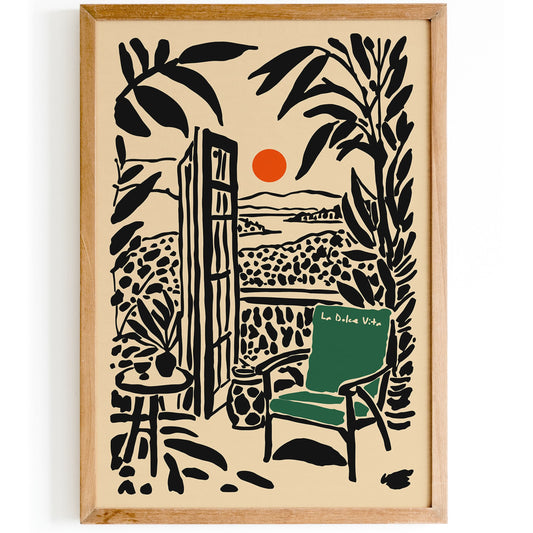 La Dolce Vita Italian Holiday Travel Poster