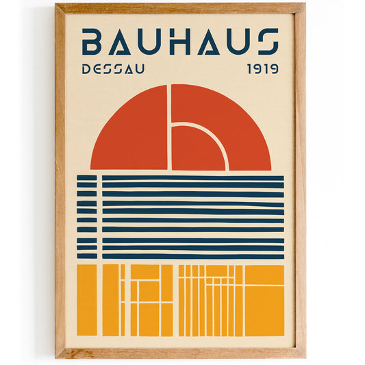 Bauhaus Dessau 1919 Retro Art Print